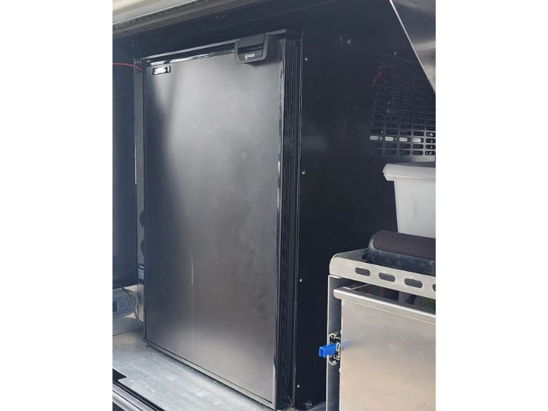 upright fridge in ute canopy